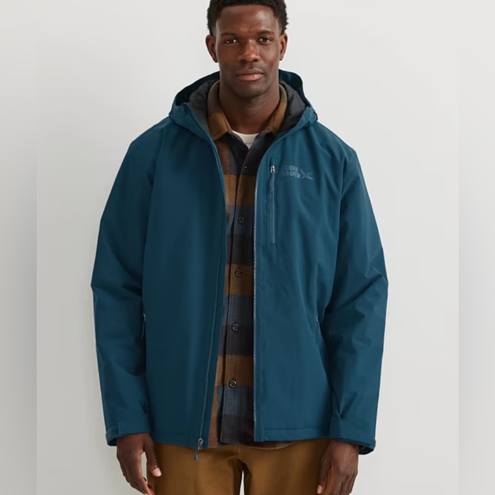 Eddie Bauer Men's Cloud Cap hooded insulated jacket medium NWT